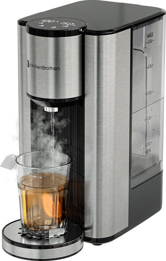 KitchenBrothers Heetwaterdispenser - 40-100°C - 150/250/300 ml - 2.5L - Zwart