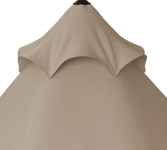 Kingsleeve Parasol - met Draaimechanisme - Taupe Ø 330cm