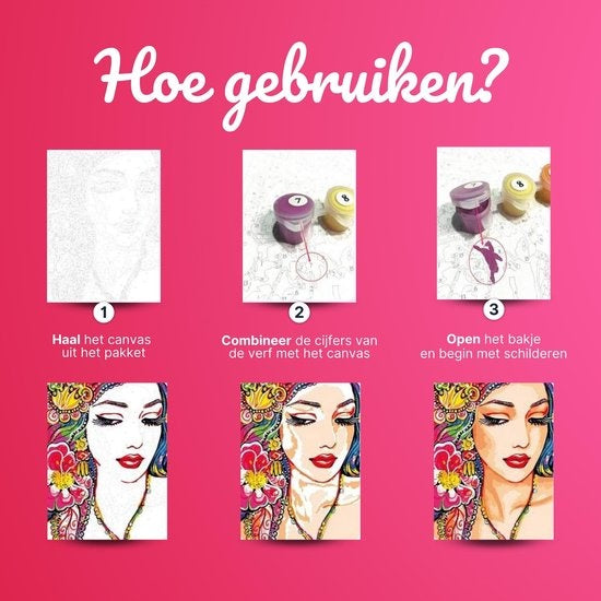 Rubye® Schilderen Op Nummer Volwassenen – Japanse Tuin – Inclusief Penselen – Canvas Schildersdoek – Kleuren op Nummer – 40x50cm