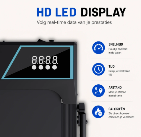 Sportfloww Elektrische Loopband - 1-12 km/u - 9% Helling - Inklapbaar - App & Afstandsbediening - Zwart