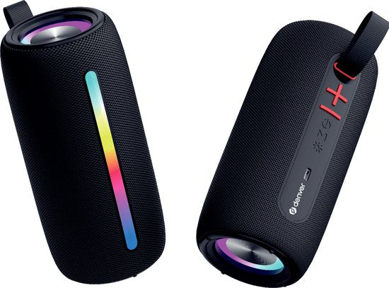 Denver Bluetooth Speaker Draadloos - Lichteffecten - Muziek Box - AUX - TWS Pairing - BTL360 - Zwart