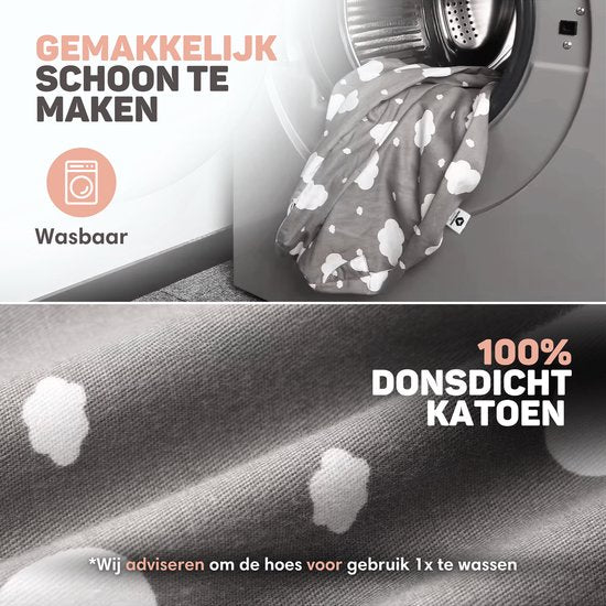 Vulpes Goods® BabyCare - Voedingskussen - Zwangerschapskussen incl. afneembare hoes - 3in1 - Uniek Design