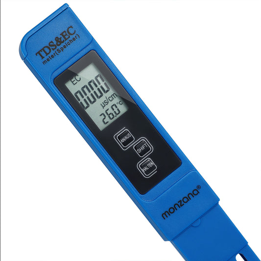 Monzana Digitale watertester met LCD-display 3in1 - TDS- EC- en temperatuurmeetapparaat