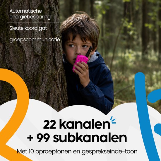 Infinity Goods Walkie Talkie - Voor Kinderen En Volwassenen - 3 Stuks - Incl. Batterijen - 3KM Bereik - Blauw, Roze & Geel
