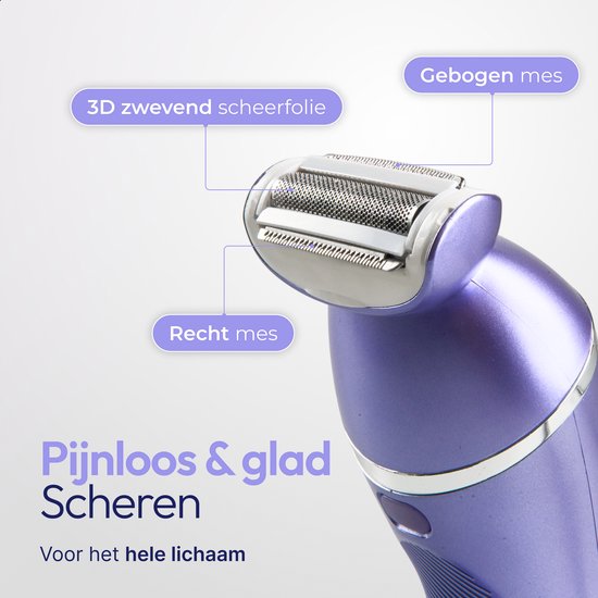 7 in 1 Ladyshave - Epileerapparaat Dames - IPX 7 Waterdicht - Oplaadbaar - Bikinitrimmer - Scheerapparaat Vrouw Intiem - Ladyshaves voor Vrouwen - Epilator - Trimmer Vrouw - Qualiz®