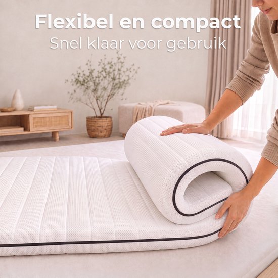 CozySense Matras – Medium – 25D PU-Schuim – Afneembare Wasbare Hoes – 13 cm Hoog