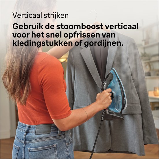 Braun TexStyle 5 SI5256BL - Stoomstrijkijzer - Glijdt Moeiteloos Achteruit - Zelfreinigend - Blauw