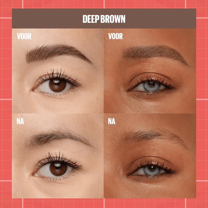 Maybelline Build-a-Brow 2-in-1 Wenkbrauwpen & Fixeergel - 259 Ash Brown - Waterproof - Tot 24 Uur