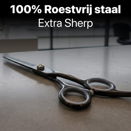 ProTrue 15 Delige Kappersset - Kappersschaar - Uitdunschaar - Coupeschaar - Kappersmantel - Haarschaar Set