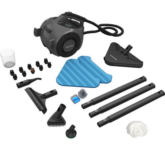 Techweise – TS2 Performance Stoomreiniger – 1,6 l & 1800 W – Voorzien Van 26 Accessoires En 4 Bar Stoomdruk – Voor Deep-clean En Desinfectie – Geel Kunststof