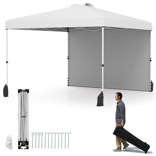 Coast Pop-up tuinpaviljoen - 3 x 3 m - zijwand afneembaar - wit