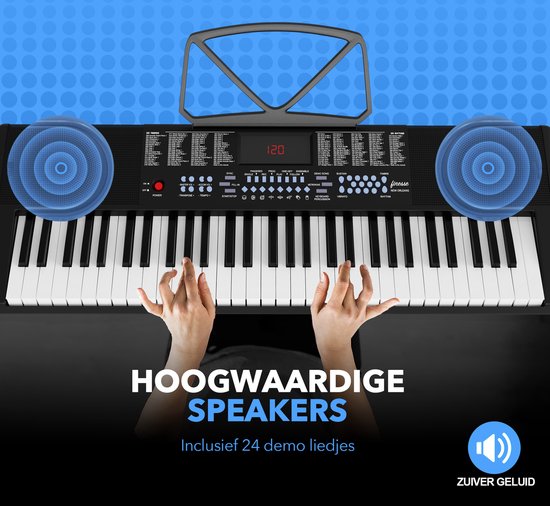 Finesse Keyboard Piano - Statief & Accessoires - 61 Keys - Digitale Piano - Elektrische Piano - Kind
