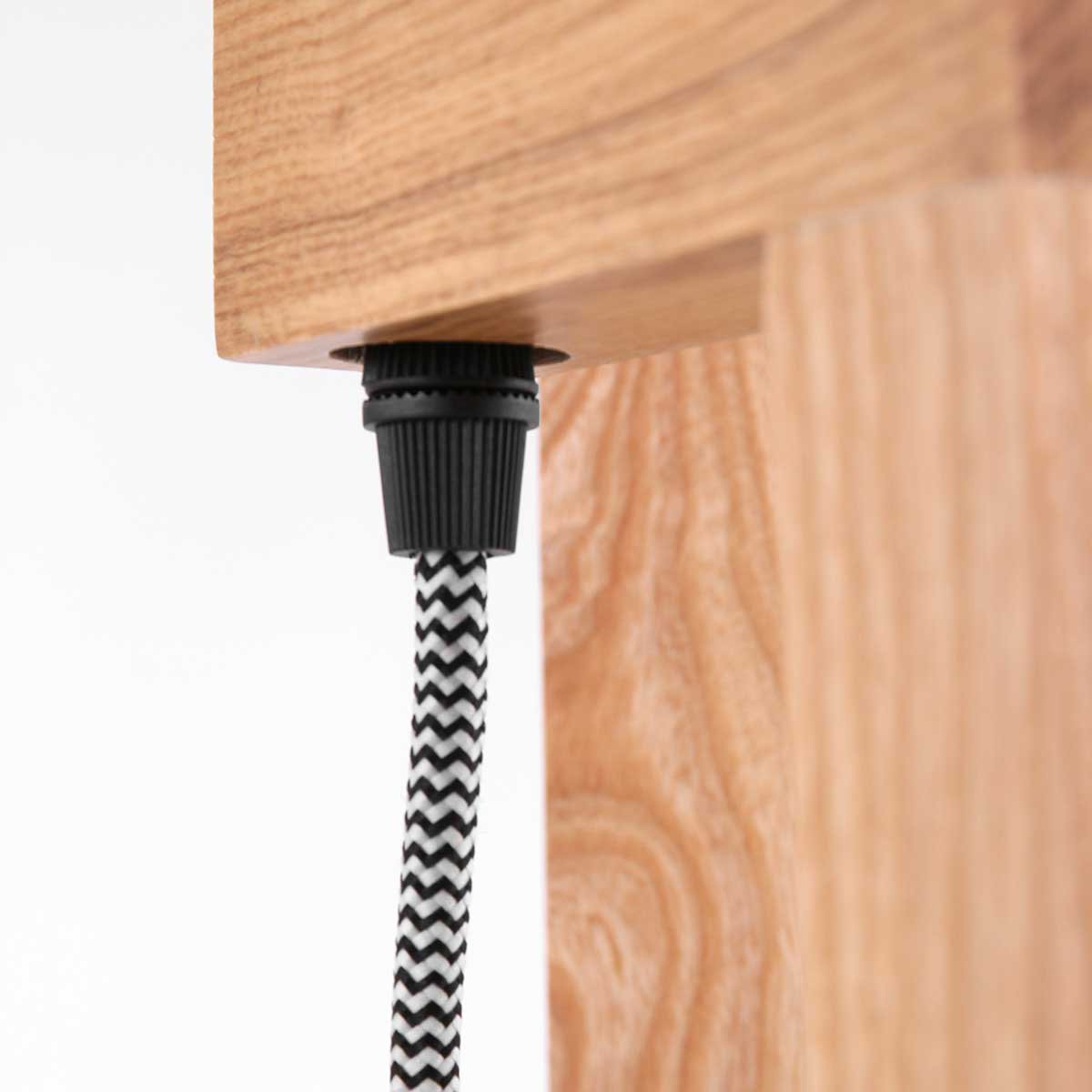 Vloerlamp Sabi 3408BE - Houten lamp zonder kap met E27 fitting, 144 cm hoog, in hoogte verstelbaar - Mexlite