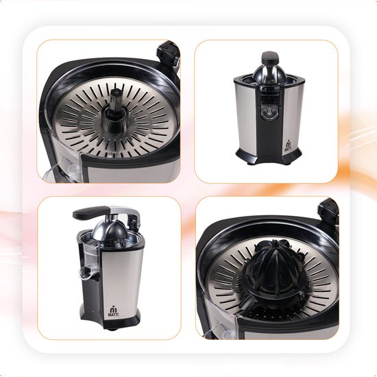 MATTI® - Citruspers Electrisch - Citruspers - Citroenpers - Sinaasappelpers - 160W, RVS, Pershendel - 18.000RPM