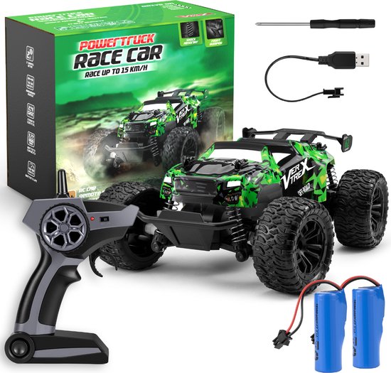 Vertrex Outlander RC Bestuurbare Auto - Afstandsbestuurbare Race Speelgoed - Volwassenen & Jongens - voor Buiten - Radiografisch Afstandbestuurbaar - Groen
