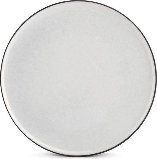 S|P Collection Fina Plat Bord 26 cm Wit met Zwarte Rand – Set van 4