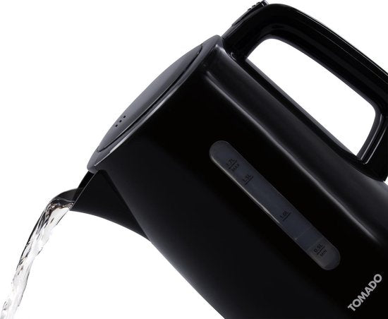 Tomado TWK1701B Waterkoker - 1.7L - Aluminium - BPA vrij - 2200W - 15x22x22.50 cm - Zwart