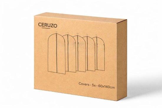 Ceruzo Kledinghoezen 5 Stuks – 60x140 cm – Beschermhoes – Transparant-Wit
