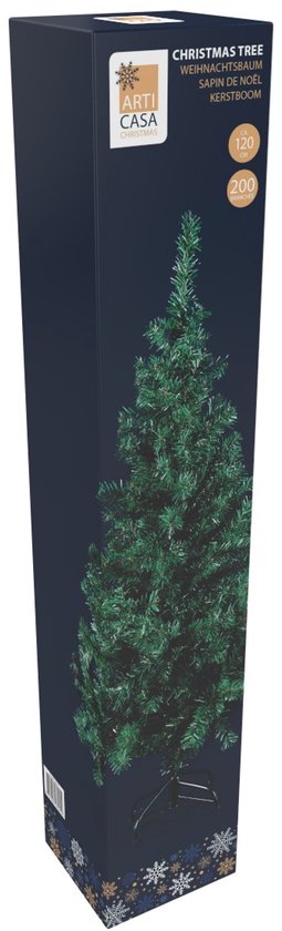 Arti Casa Kunstkerstboom 120 cm - Spar voor Kerst met Kerstboomstandaard - Kerstboom Kunststof - Kerstdecoratie voor Binnen - Groen