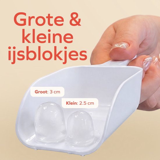 KitchenBrothers Ijsblokjesmachine - 2L - 12kg/24 uur - IJsschep - IJsblokjesmaker - Zelfreinigingsfunctie - Zilver