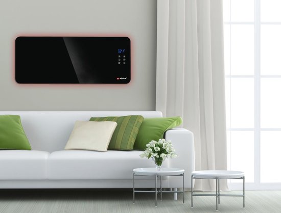 Alpina Convectorkachel - 2000W - 22 m² - 240V - 92 x 24 x 43cm - Zwart
