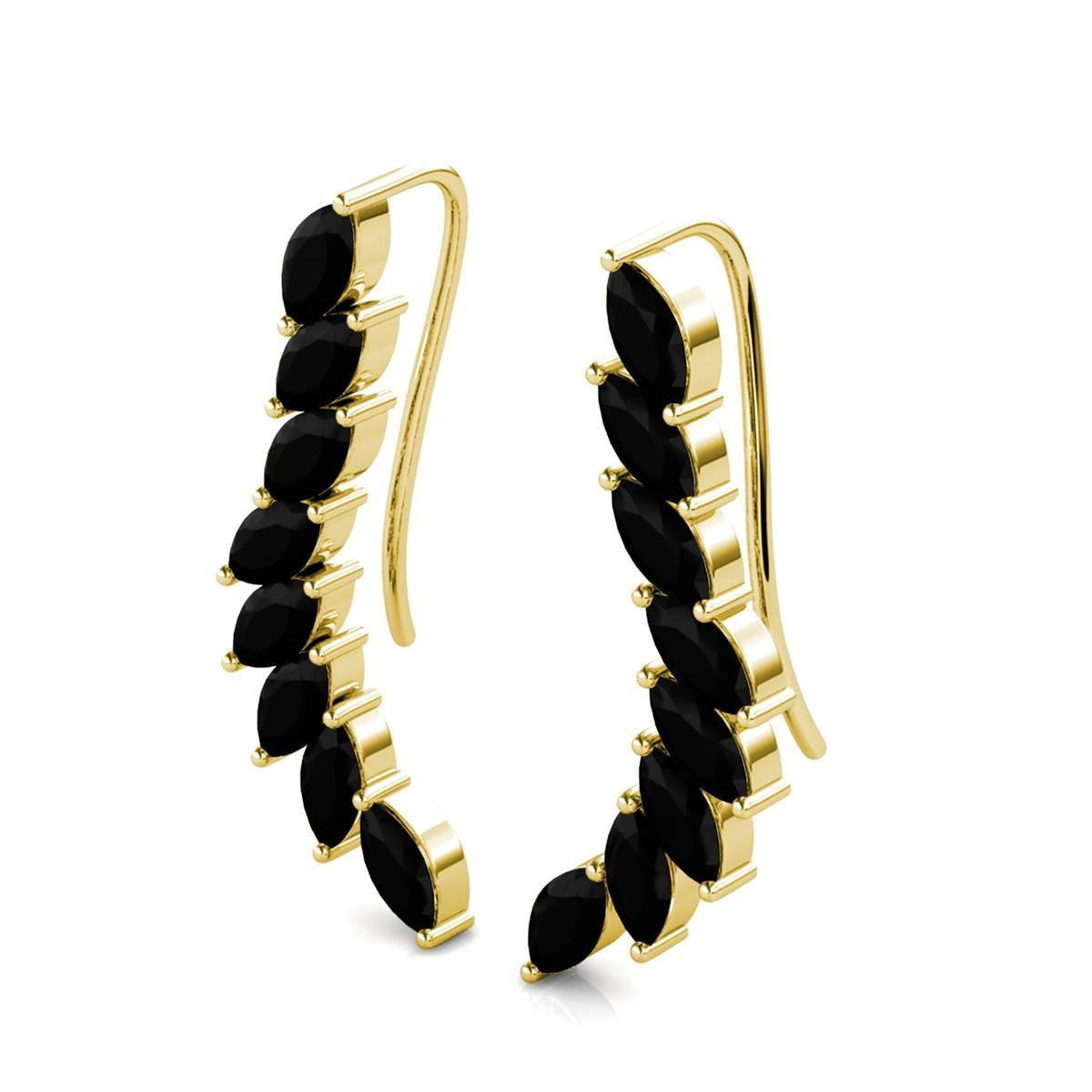 Yolora - Dames Oorbellen van Kalpa Camaka Kristallen - 18K Geelgoud Verguld - In Exclusieve Geschenkverpakking