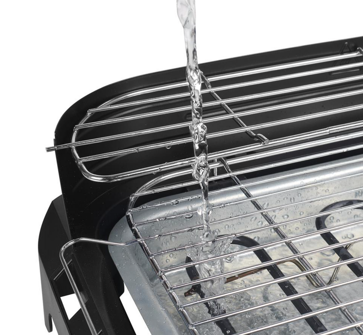 Princess Elektrische BBQ met Zijtafels - 2200 W - 40 x 24,5 cm - Zwart