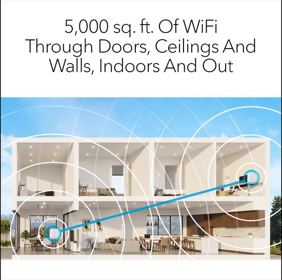 NETGEAR Orbi RBK762S - Mesh WiFi - WiFi Versterker - WiFi 6 - 5400 Mbps - Tri-Band - 2-Pack