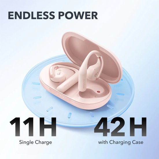 Anker AeroFit Headset Draadloos oorhaak Gesprekken/Muziek/Sport/Elke dag Bluetooth Lichtroze