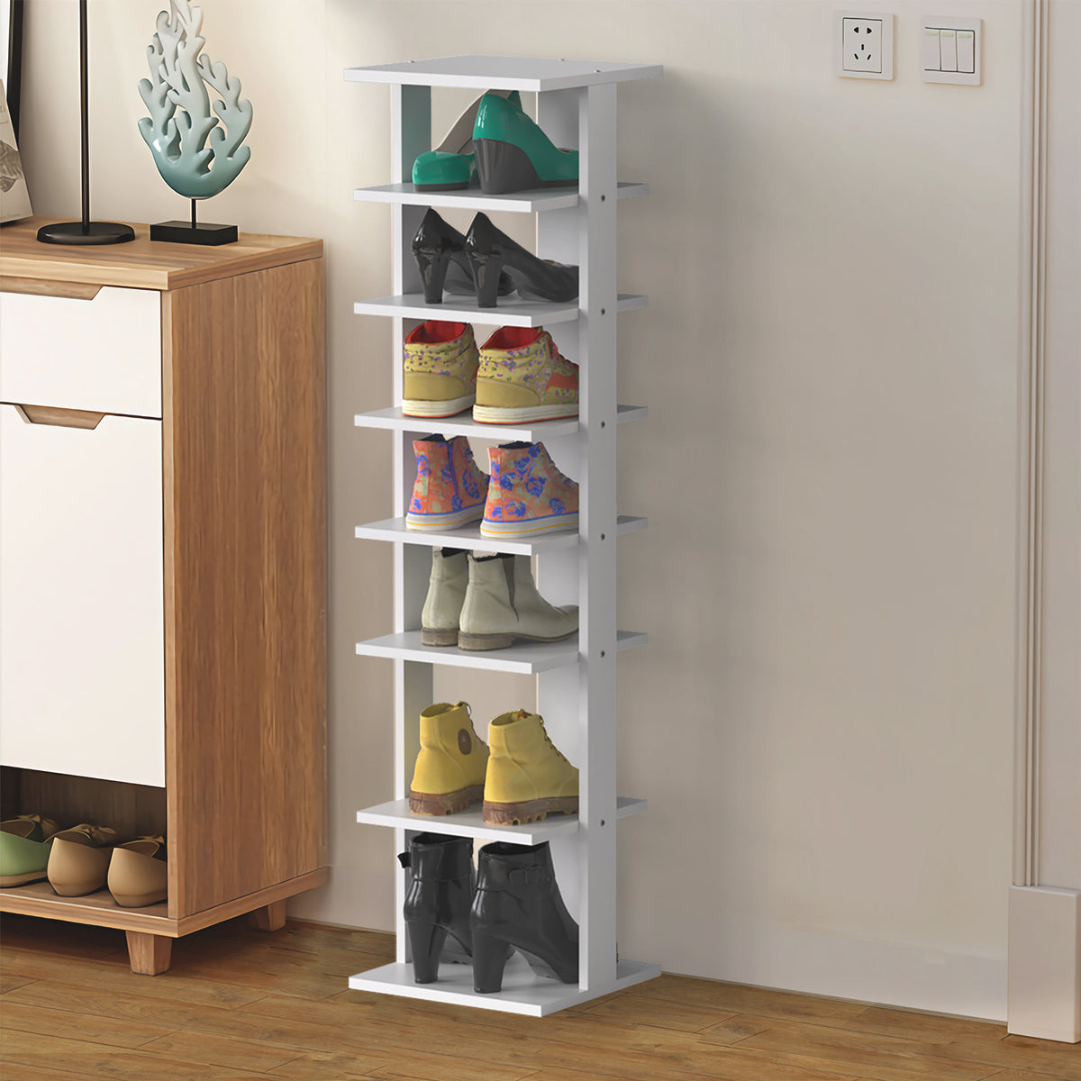 Coast Schoenenrek - 8-Laags - 29 x 26 x 110 cm - Wit