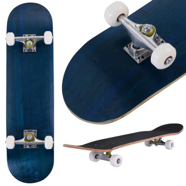 Coast Skateboard voor Beginners - 80 x 20 cm - Complete Cruiser met ABEC-7 Kogellagers - 7-Laags Longboard Esdoornhout - Marineblauw