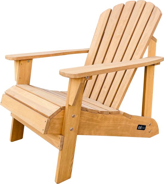 AXI Carmen Adirondack Stoel Bruin – Houten loungestoel met armleuningen – Hoge rugleuning - 90,5x78,4x93cm