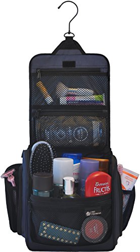 D&D Hangende Toilettas - YKK-Ritsen - 10x10x4cm - Blauw