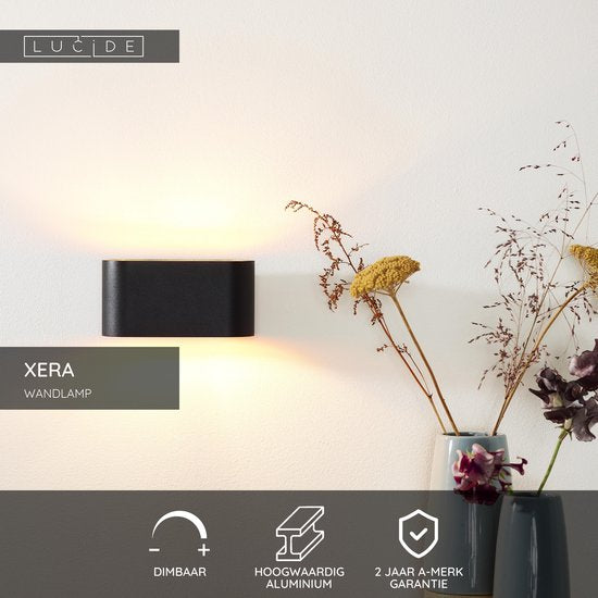Lucide XERA - Wandlamp - 1xG9 - Zwart