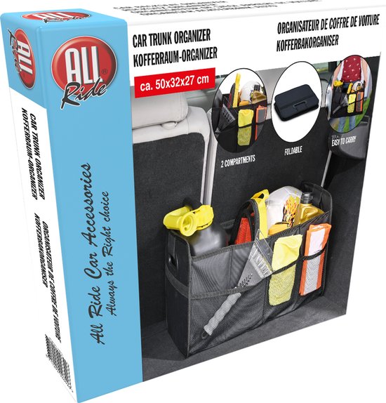 All Ride Kofferbak Organizer - Opvouwbaar - Auto Accessoires - Zwart