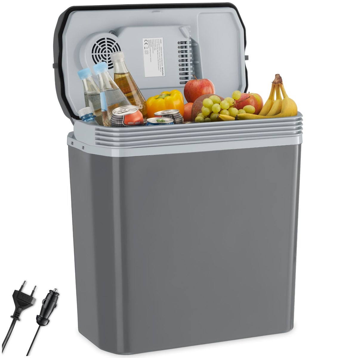 tectake Elektrische Koelbox - 24L - Grijs