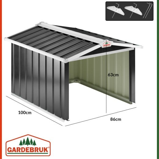 Robotmaaier Garage met Zadeldak 86x100x63cm antraciet
