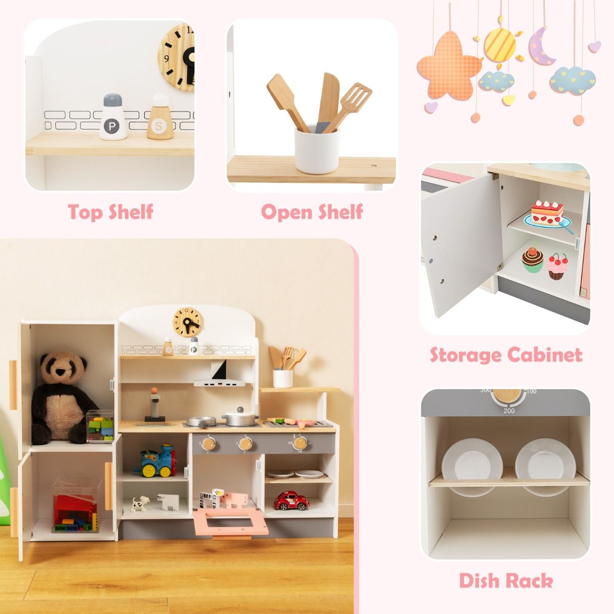 Coast Speelkeuken voor kinderen - Incl. Accessoires - 90 x 24 x 65 cm