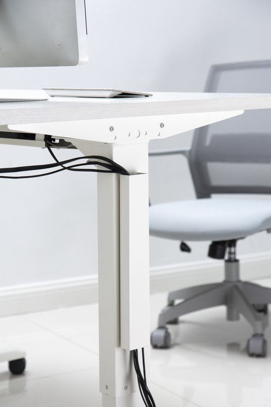 Kabel organizer voor bureau - Kleur: wit - 3x35x35 cm