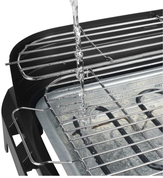 Elektrische Barbecue - Princess 112250 Elektrische BBQ met zijplanken - BBQ - 40x25cm - Met en zonder statief te gebruiken - Met zijplankjes - Ook te gebruiken als tafelgrill - 2200W