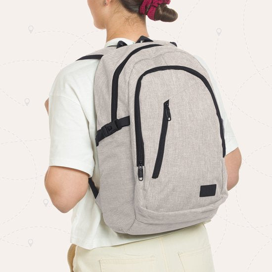 TRVLMORE Rugtas - 25L - 15,6 Inch - Laptop Rugzak met USB - Schooltas - Heren en Dames - Tas Champagne