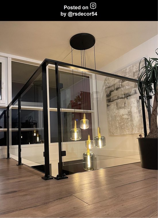 Lucide JOANET - Hanglamp - Ø 66 cm - 2xE27 - Fumé