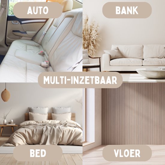 By Cee Cee Origineel Hondendeken Bank – Hondenkleed Bank - Hondenmand - Premium - Volledig Afritsbaar - Ribstof - Beige - 75x90 - Maat S