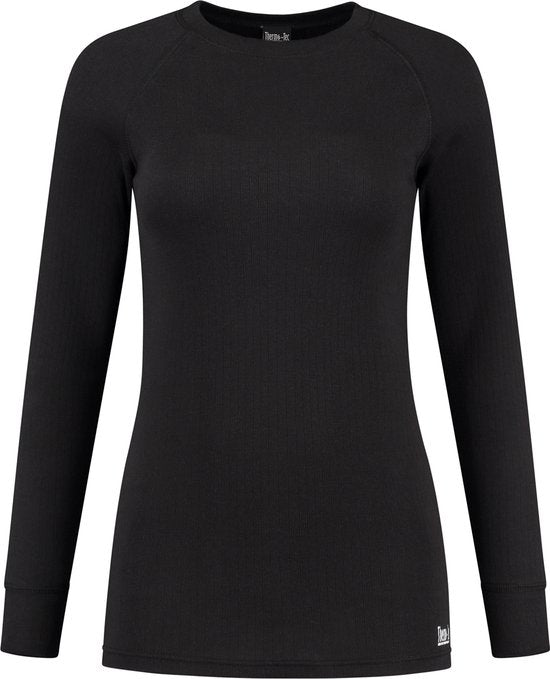 Heat Essentials - Thermo Ondergoed Dames - Thermoshirt Dames - Zwart - L - Thermokleding Dames - Thermo Shirt Dames Lange Mouw