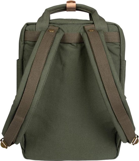 Doughnut laptoprugzak / Rugtas / Schooltas - 14 inch - Macaroon PFC Vrij - Legergroen