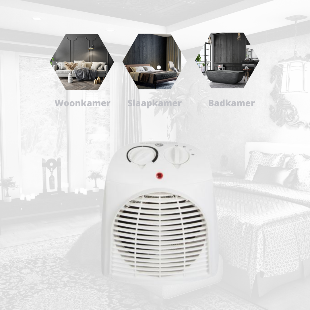Perel Ventilatorkachel, voor binnen, 2 warmtestanden, 2000 W