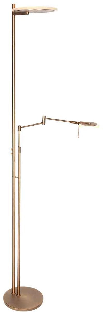Steinhauer Turound Vloerlamp – Dimbaar Uplight & Leesarm – Stijlvol Brons – Metaal Design