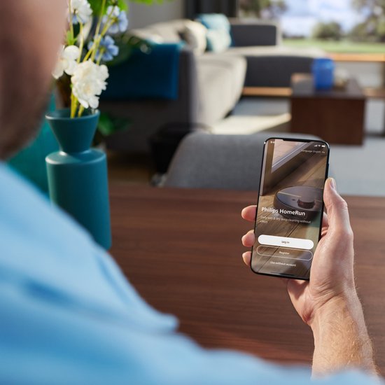 Philips HomeRun Aqua 7000 Series XU7100/02 - Robotstofzuiger met Dweilfunctie - Incl. Laadstation - Wit / Goud - App Connected