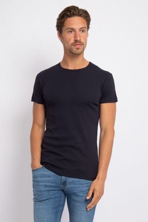 Alan Red - S - Ottawa T-shirt in een dubbele verpakking - Stretch - Heren - Navy