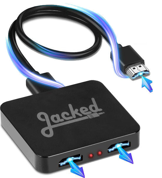Jacked HDMI Adapter - HDMI Splitter - 1 In 2 - 4K – HDMI extender